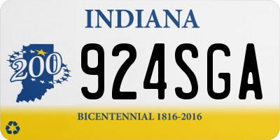 IN license plate 924SGA