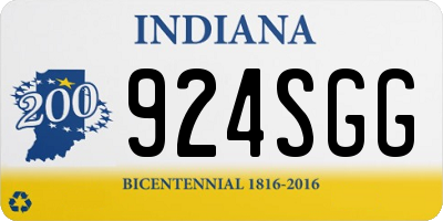 IN license plate 924SGG