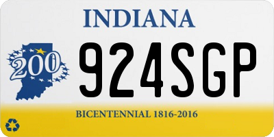 IN license plate 924SGP