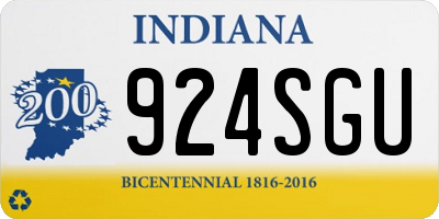 IN license plate 924SGU