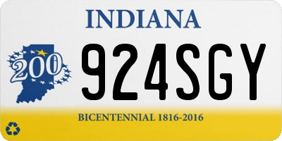 IN license plate 924SGY