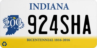 IN license plate 924SHA
