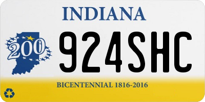 IN license plate 924SHC
