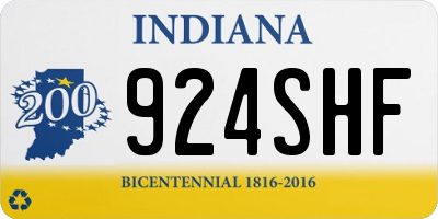 IN license plate 924SHF