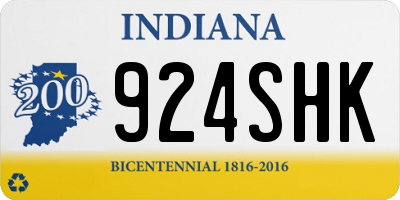 IN license plate 924SHK