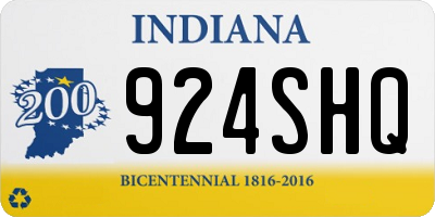 IN license plate 924SHQ