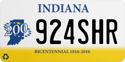 IN license plate 924SHR