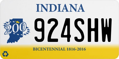 IN license plate 924SHW