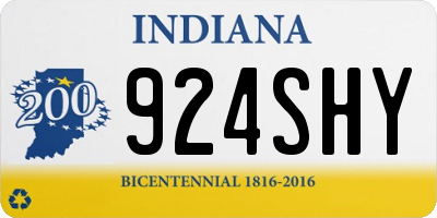 IN license plate 924SHY