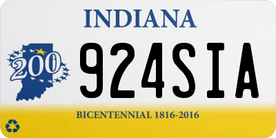 IN license plate 924SIA