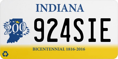 IN license plate 924SIE