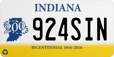 IN license plate 924SIN