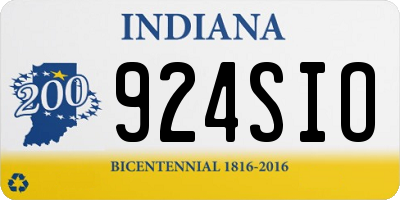 IN license plate 924SIO