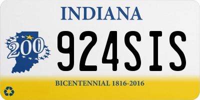 IN license plate 924SIS