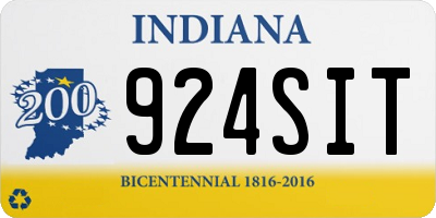 IN license plate 924SIT