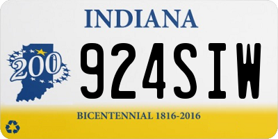 IN license plate 924SIW