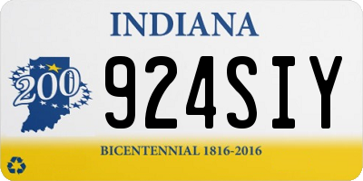 IN license plate 924SIY