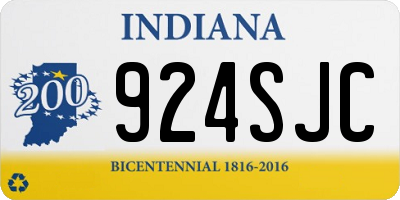 IN license plate 924SJC