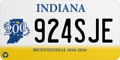 IN license plate 924SJE