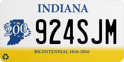 IN license plate 924SJM