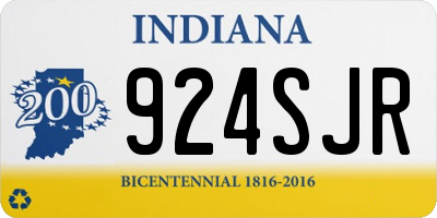 IN license plate 924SJR