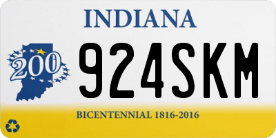 IN license plate 924SKM