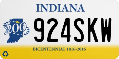 IN license plate 924SKW