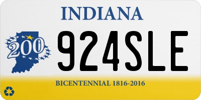 IN license plate 924SLE