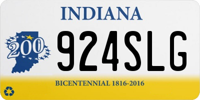 IN license plate 924SLG