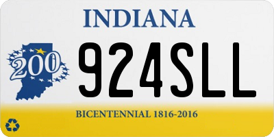 IN license plate 924SLL