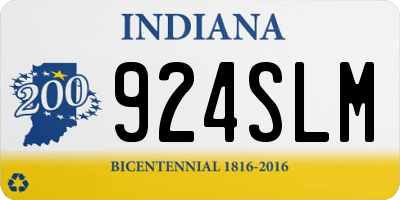 IN license plate 924SLM