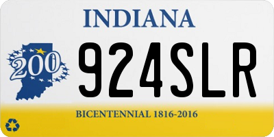 IN license plate 924SLR