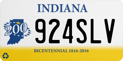 IN license plate 924SLV