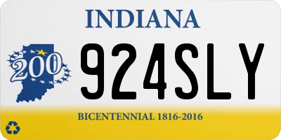 IN license plate 924SLY