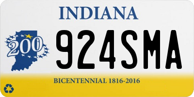 IN license plate 924SMA