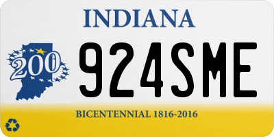 IN license plate 924SME