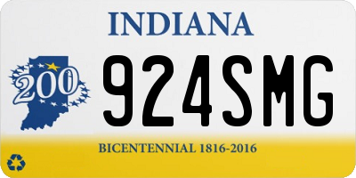 IN license plate 924SMG