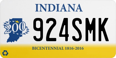 IN license plate 924SMK