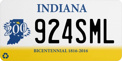 IN license plate 924SML