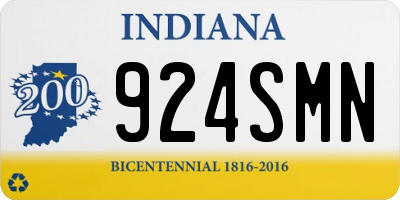 IN license plate 924SMN