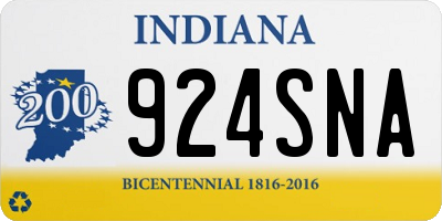 IN license plate 924SNA