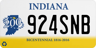 IN license plate 924SNB