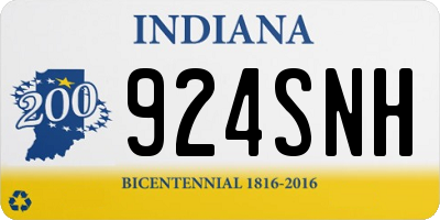 IN license plate 924SNH