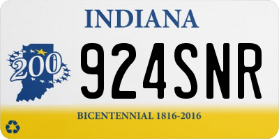 IN license plate 924SNR