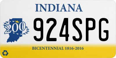 IN license plate 924SPG