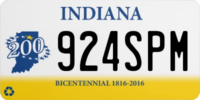 IN license plate 924SPM