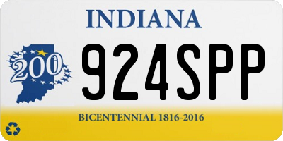 IN license plate 924SPP