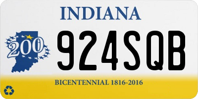 IN license plate 924SQB