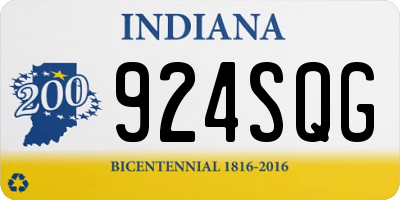IN license plate 924SQG