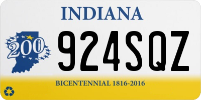 IN license plate 924SQZ